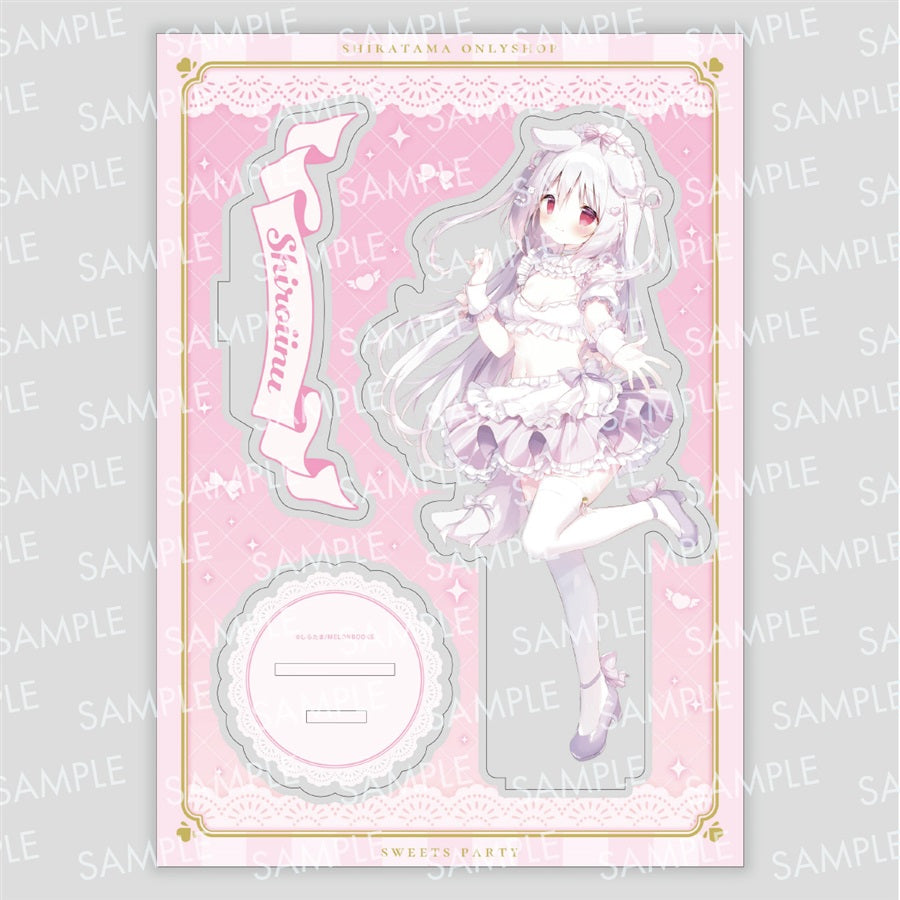 しろいいぬ(sh001) 描き下ろし A5アクリルフィギュア ビル丸ごと!?しらたまオンリーショップ～Sweets Party～